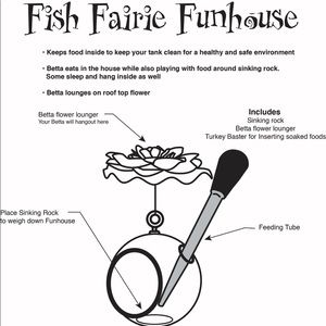 Feeding house  for fish and a mess free tank